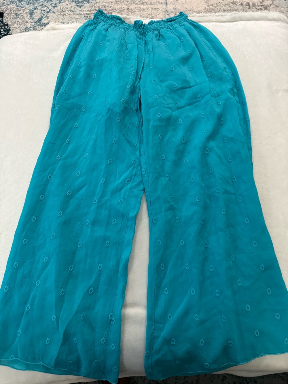 Johnny Was Rachel Pant with Pockets  Lake Blue Size Small NEW with Tag E14